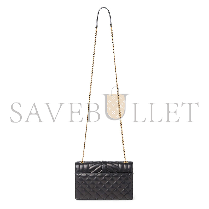YSL ENVELOPE SMALL IN MIX MATELASSÉ QUILTED LEATHER 600195AABZO1025 (21*13*6cm)